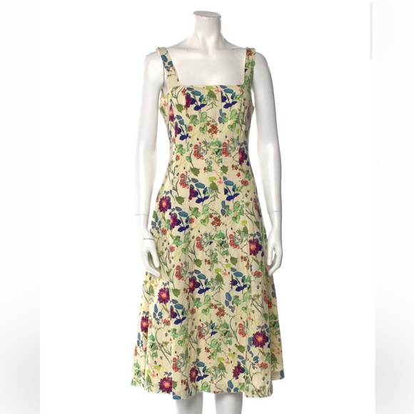 scoop back linen dress Tuck Back Dress - Linen Shift Dress main image 1